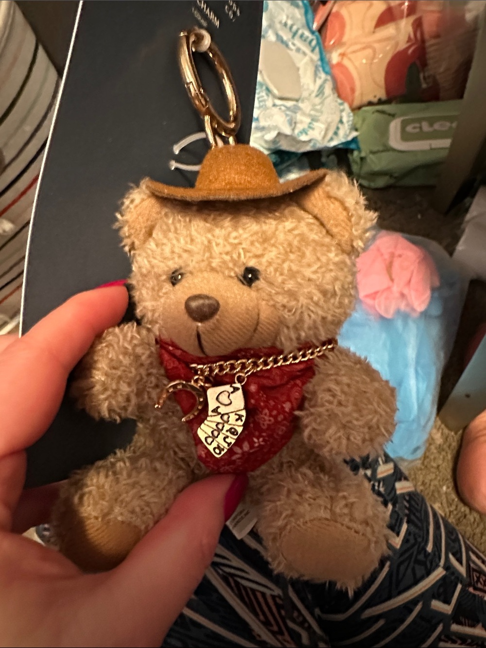 Bag charm - western bear